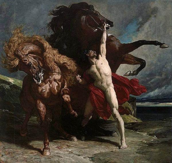 Henri Regnault Automedon with the Horses of Achilles Sweden oil painting art